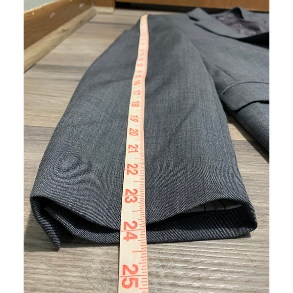 Lauren Ralph Lauren Wool Blend Button Front Men's 46S Grey Blazer - Picture 10 of 11